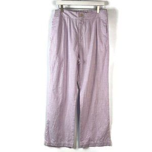 Free People Lavender Checked Wide Leg Pants